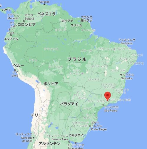 ブラジル南東部 ミナスジェライス州のカルモ　デ　ミナス