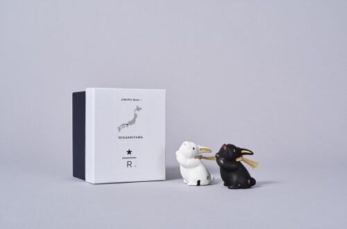 JIMOTO Made + 東山 干支土鈴セット うさぎのお願い