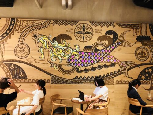渋谷ストリーム店の壁画
