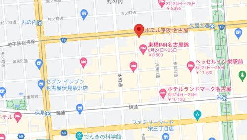 ホテル京阪名古屋のアクセス