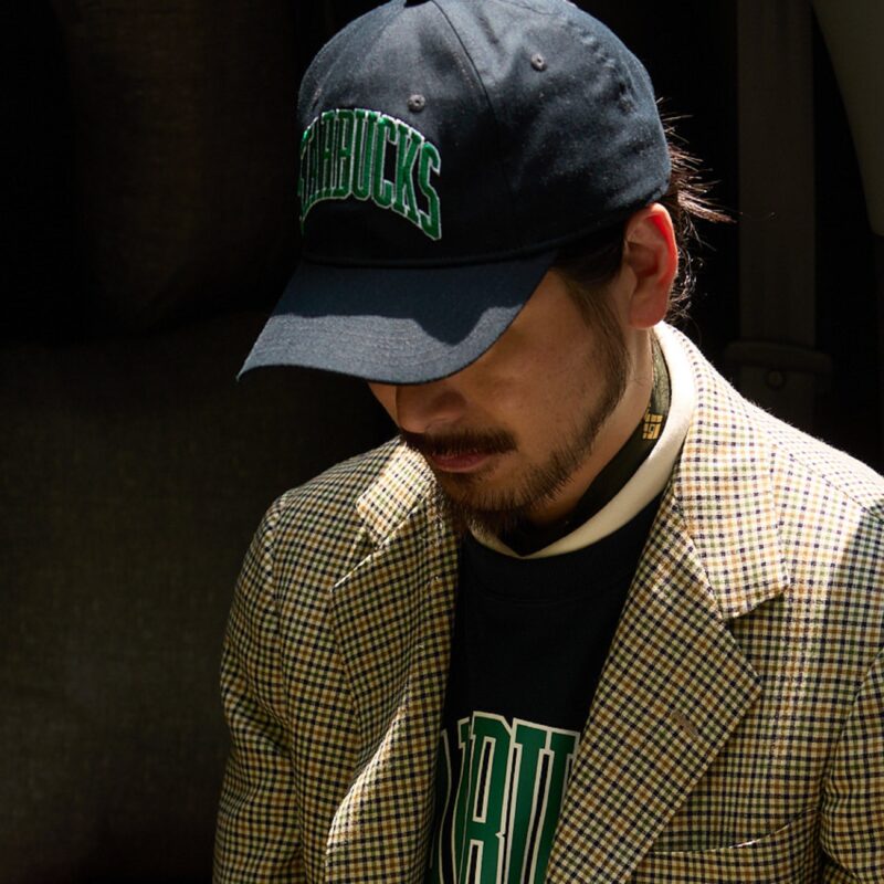 BEAMS ベースボールキャップ College Design ネイビー